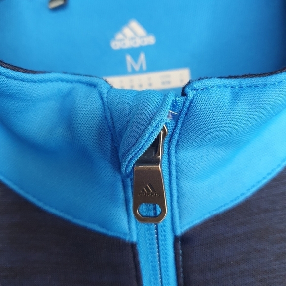 ADIDAS GOLF Pullover 1/2 Zip Hoodie Blue Men's Size M‎ - Picture 3 of 11